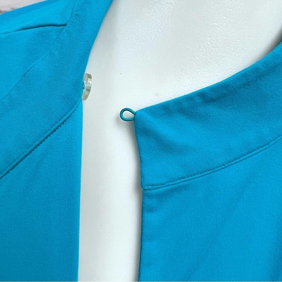 Lucy Aqua Asymmetrical Zip Activewear Moto Jacket - Picture 7 of 10